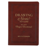 Drawing Near to God Saddle Tan Faux Leather Prayer Devotional