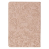 Everything Beautiful Blush Floral Faux Leather Journal with Zipper Closure - Ecclesiastes 3:11