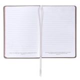 Strength and Dignity Taupe Faux Leather Journal – Proverbs 31:25