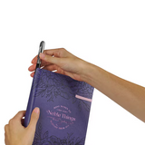 Noble Things Purple Faux Leather Classic Journal with Pen Holder - Proverbs 31:29