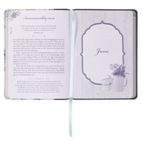 Moments With God For Moms Navy Faux Leather Daily Devotional BY KAREN STUBBS