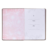 Strength and Dignity Taupe Faux Leather Journal – Proverbs 31:25