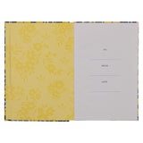 Strong Brave and Fearless Navy and Yellow Quarter-bound Journal