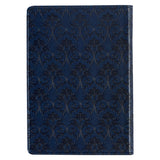 I Know The Plans Floral Blue Faux Leather Classic Journal