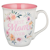 Best Mom Ever White and Pink Ceramic Coffee Mug