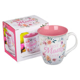 Best Mom Ever White and Pink Ceramic Coffee Mug