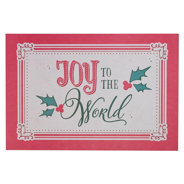 Joy To The World Paper Placemat Set