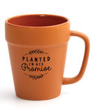 Planted in His Promise Flower Pot Mug