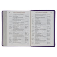 Purple Faux Leather Spiritual Growth Bible