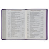 Purple Faux Leather Spiritual Growth Bible