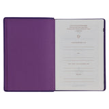 Purple Faux Leather Spiritual Growth Bible