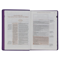 Purple Faux Leather Spiritual Growth Bible