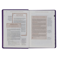 Purple Faux Leather Spiritual Growth Bible