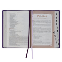 Purple Faux Leather Spiritual Growth Bible