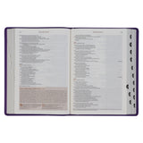 Purple Faux Leather Spiritual Growth Bible