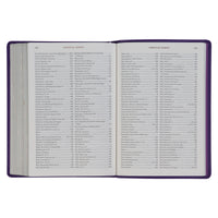 Purple Faux Leather Spiritual Growth Bible