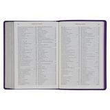 Purple Faux Leather Spiritual Growth Bible