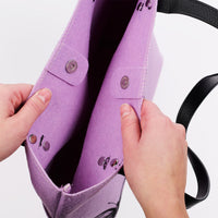Be Still and Know Purple Butterfly Fashion Felt Bible Tote Bag