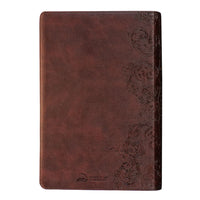 NKJV Brown Faux Leather Flexcover Bible With Grassroots Reflections Thumb-Indexed