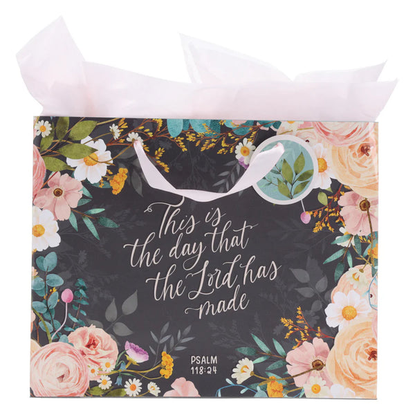 This Is the Day That the Lord Has Made Large Landscape Gift Bag with Gift Tag