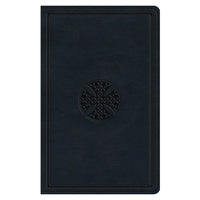 ESV Navy Mosaic Cross Design Imitation Leather Value Thinline Bible Large Print