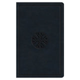 ESV Navy Mosaic Cross Design Imitation Leather Value Thinline Bible Large Print