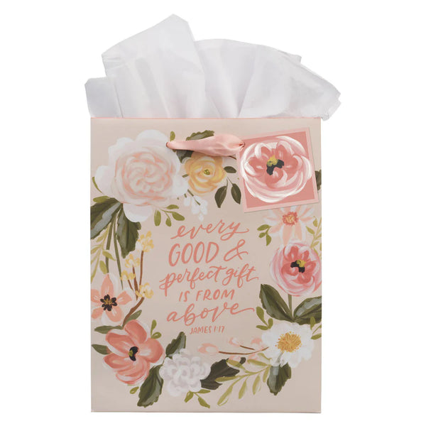 Every Good and Perfect Gift Is from Above Medium Gift Bag with Gift Tag