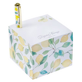 Rejoice Always Yellow Lemon Note Block with a Pen - 1 Thessalonians 5:16