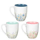 Faith Hope and Love Petite Floral Mug Set