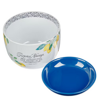 Rejoice Always Lemon Ceramic Planter with Saucer - 1 Thessalonians 5:16-18