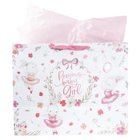 Precious Baby Girl Jumbo Gift Bag With Card