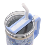 Pray to Him and He Will Hear You Large Stainless Steel Mug with Handle and Straw