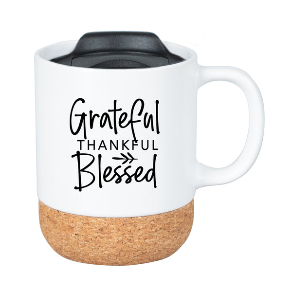 Grateful thankful blessed-Cork mug