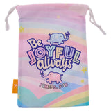 Be Joyful Always Small Cotton Drawstring Bag