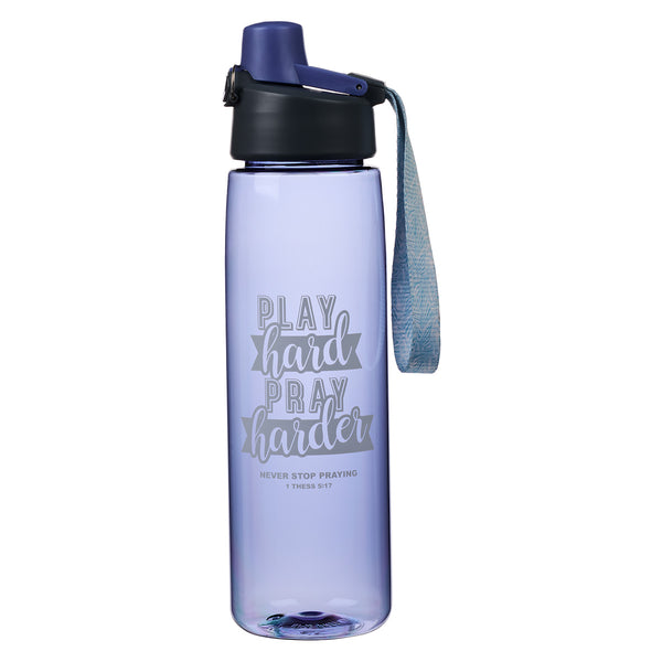 Play Hard Pray Harder Plastic Water Bottle