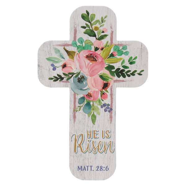He Is Risen Flower Cross Bookmark
