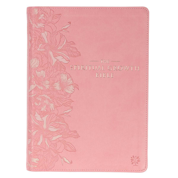 NLT The Spiritual Growth Bible Thumb Indexed Pink (Imitation Leather)