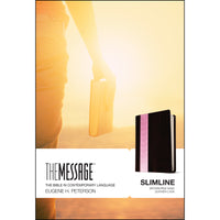 The Message Bible Slimline Edition Brown / Pink Two Tone (Imitation Leather)