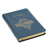 Mr. and Mrs. 366 Blue Faux Leather Devotions for Couples