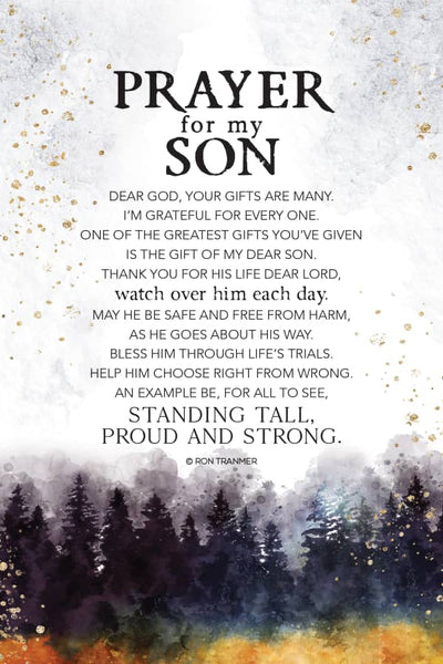 Prayer for My Son Wood Plaque