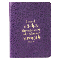 I Can Do All Things Handy-sized LuxLeather Journal - Philippians 4:13