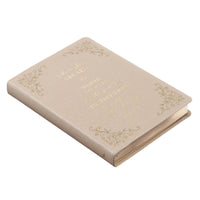 When She Speaks Taupe Faux Leather Classic Journal - Proverbs 31:26