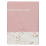 Done in Love Pink Floral Classic Journal with Elastic Closure and Pen Holder