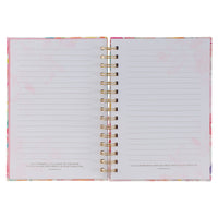 All Things Through Christ Multi-colored Floral Wirebound Journal