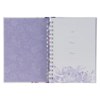 Trust in the Lord Purple Floral Garland Large Wirebound Journal