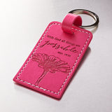 All Things are Possible Pink Faux Leather Keyring - Matthew 19:26
