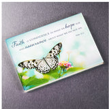 Faith Magnet with Butterfly - Hebrews 11 verse1