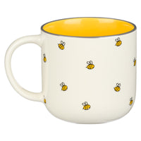 Honey Bee White and Yellow Ceramic Coffee Mug