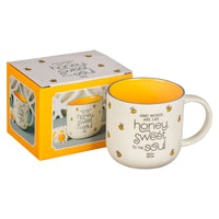 Honey Bee White and Yellow Ceramic Coffee Mug