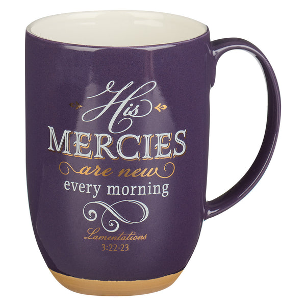 His Mercies are New Purple Ceramic Coffee Mug